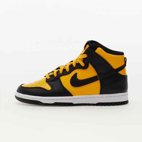 Nike Dunk High Retro University Gold/ Black-White-Habanero Red
