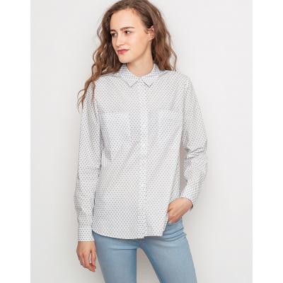 Re:draft PRINT BLOUSE POCKETS Offwhite XL