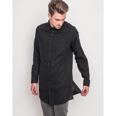 Košile Urban Classics Side-Zip Long Black / Black