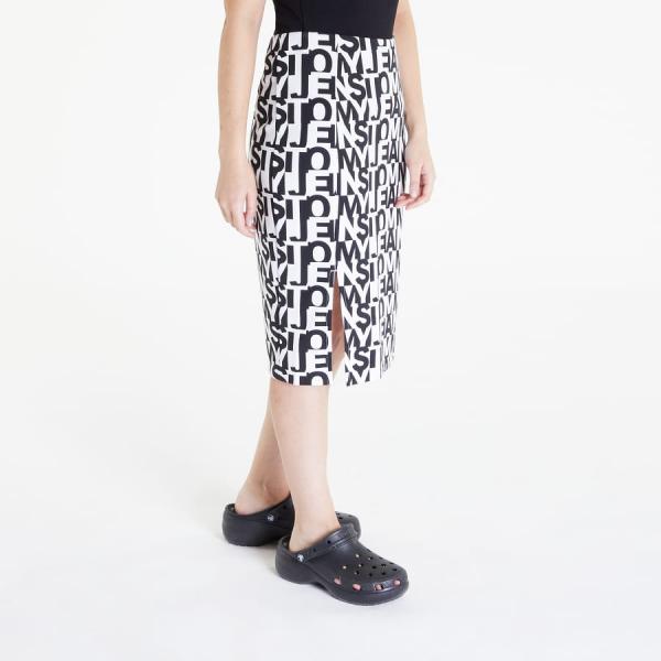 TOMMY JEANS Repeat Bodycon Skirt White