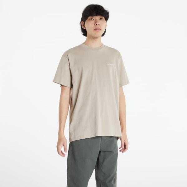 Pánské tričko Carhartt WIP S/S  Script Embroidery T-Shirt béžové
