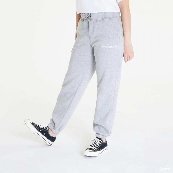 Kalhoty Converse Wordmark Fleece Jogger Vintage Grey Heather S/4
