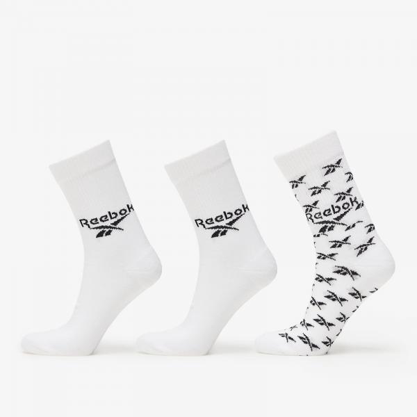 Reebok Classics Fold-Over Crew Socks 3-Pack White