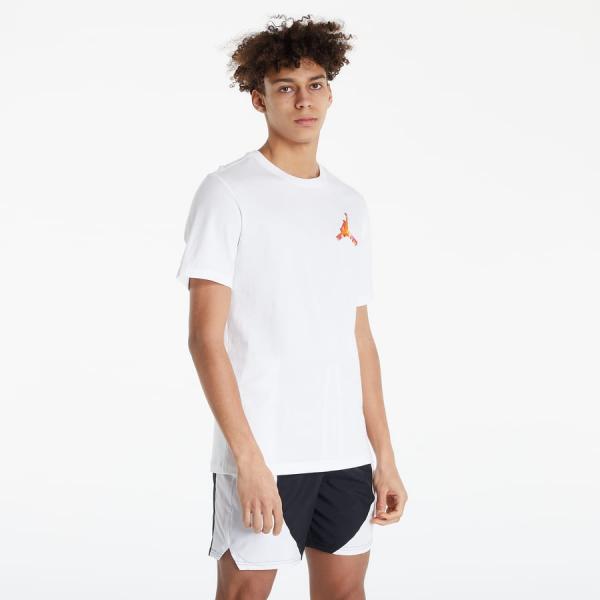 Tričko s krátkým rukávem Jordan M J Jumpman 3D SS Crew Bílé