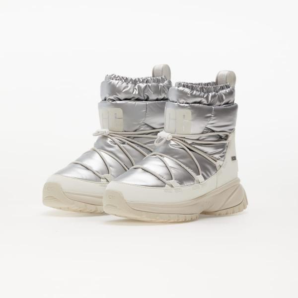 Dámské zimní boty UGG W Yose Puffer Mid Brushed Silver
