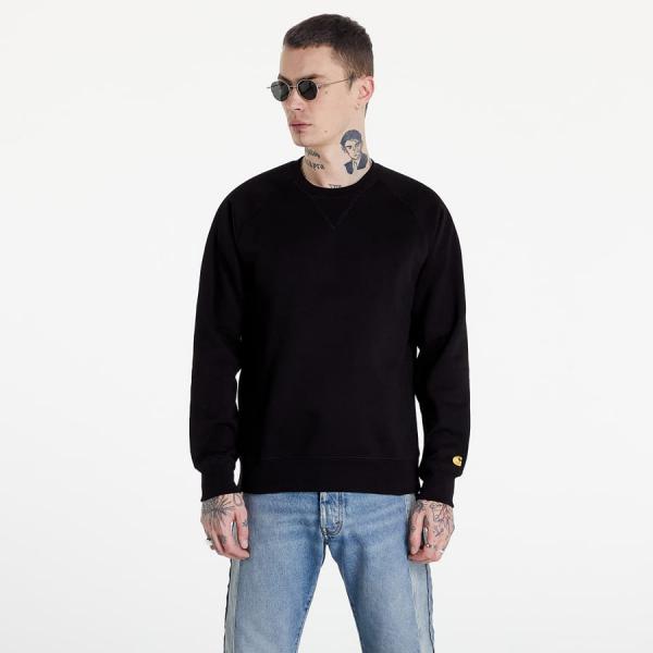 Mikina Carhartt WIP Chase Sweat Black/ Gold