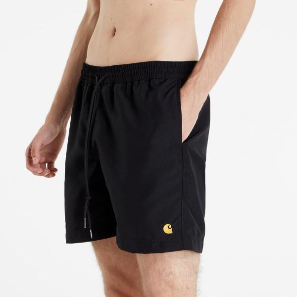 Plavky Carhartt WIP Chase Swim Trunks Black/ Gold S