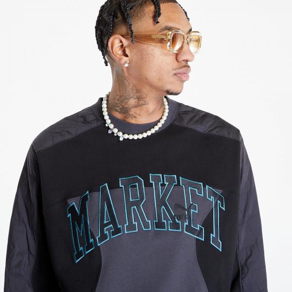 Mikina Puma x MARKET Relaxed Crew Phantom Black XL