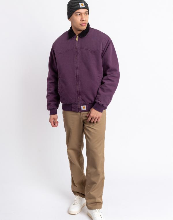 Carhartt WIP OG Santa Fe Jacket Dark Plum / Black aged canvas S