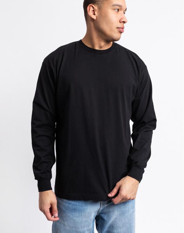 Tričko Colorful Standard Oversized Organic LS T-shirt Deep Black