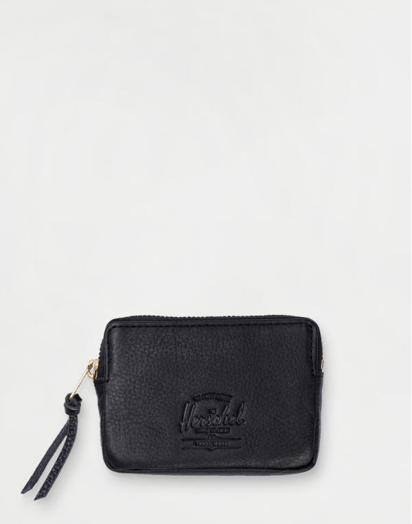 Herschel Supply Oxford Pouch Leather RFID Black