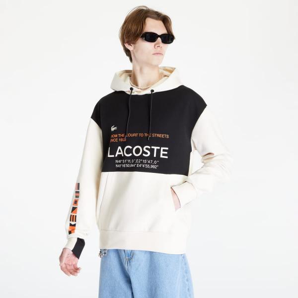 Mikina LACOSTE Sweatshirt Beige/ Black