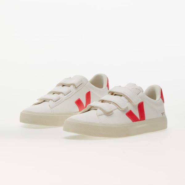 Veja Recife Logo Chromefree Leather Extra White/ Rose Fluo