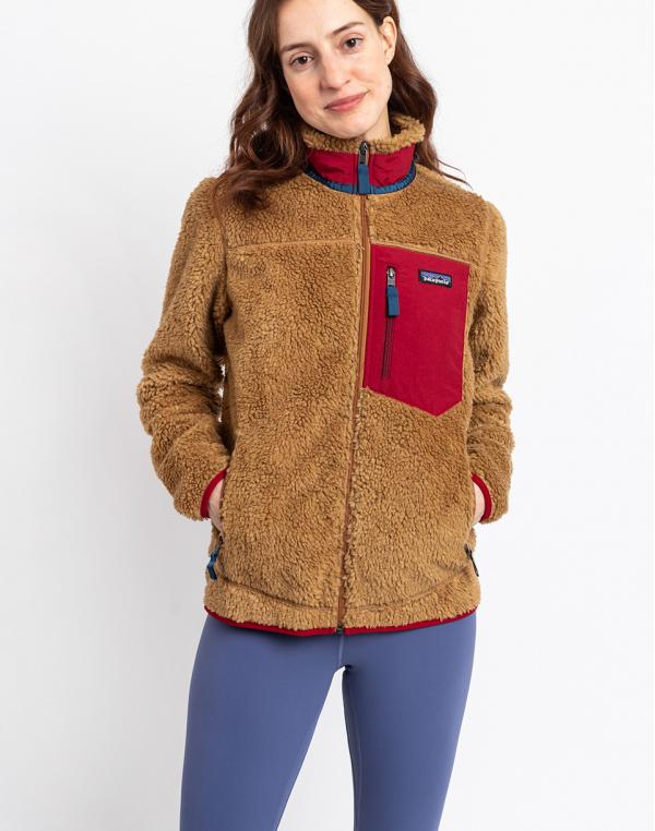 Patagonia W's Classic Retro-X Jacket Nest Brown w/Wax Red XS