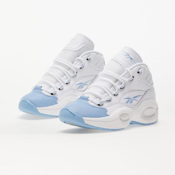 Tenisky Reebok Question Mid Soft White/ Flux Blue/ Toxic Yellow EUR 44.5