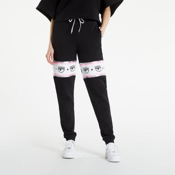 Chiara Ferragni French Terry Co Trousers Black
