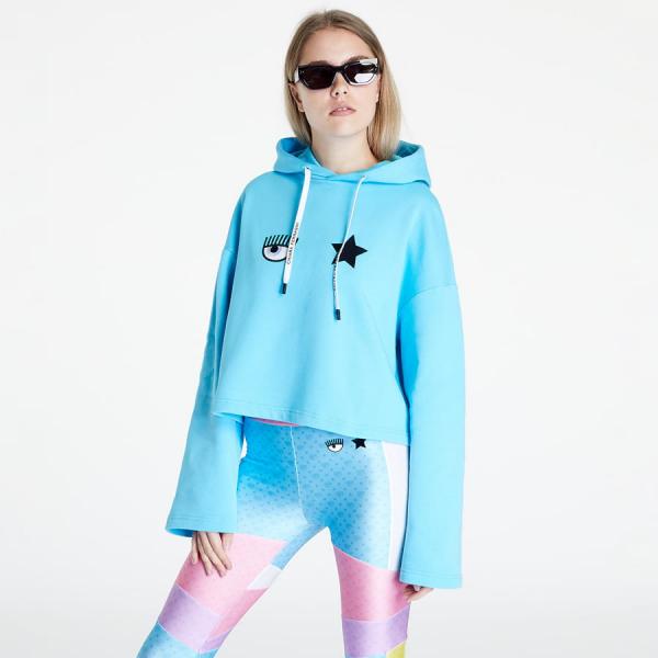 Chiara Ferragni Eye Star Brushed Sweatshirt Bachelor Button