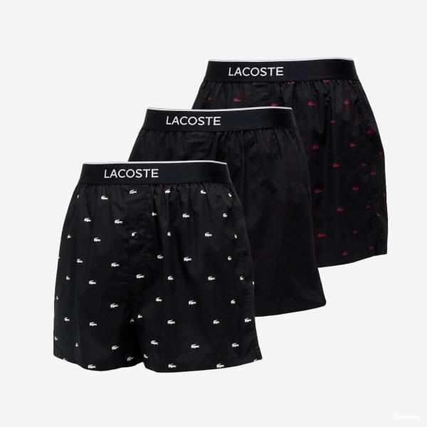 LACOSTE Underwear Boxer Black/ White-Turkey Red