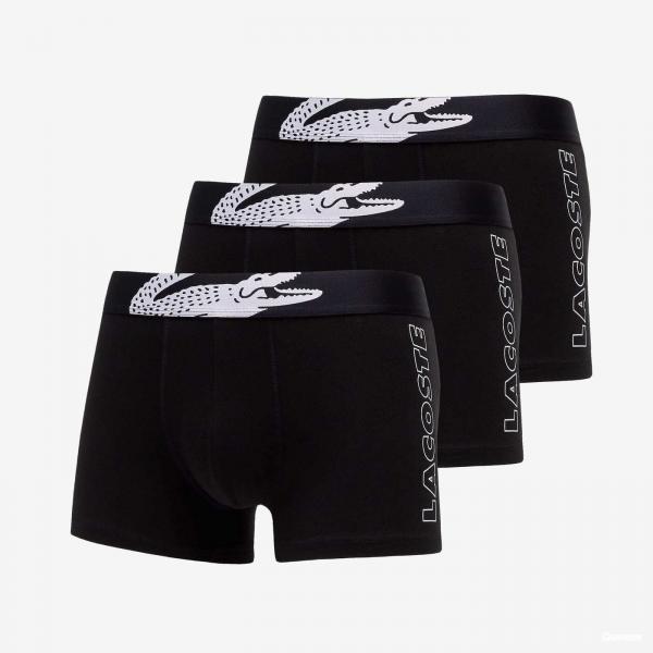 LACOSTE Underwear Trunk 3-Pack Black