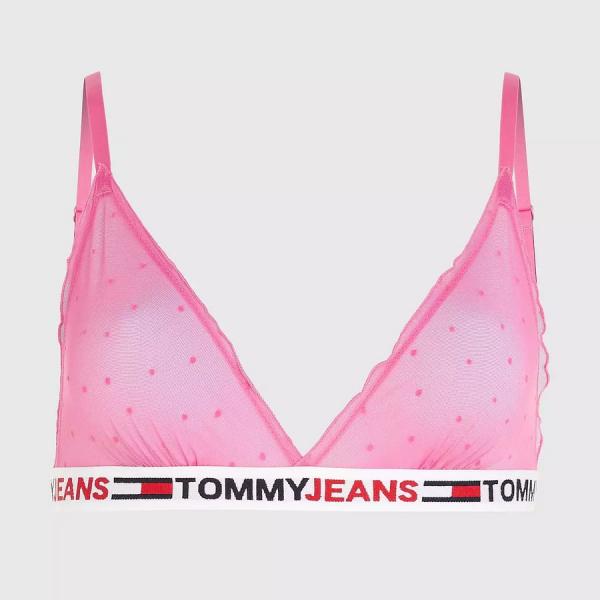 Podprsenka TOMMY JEANS Unlined Triangle Pink Armour L