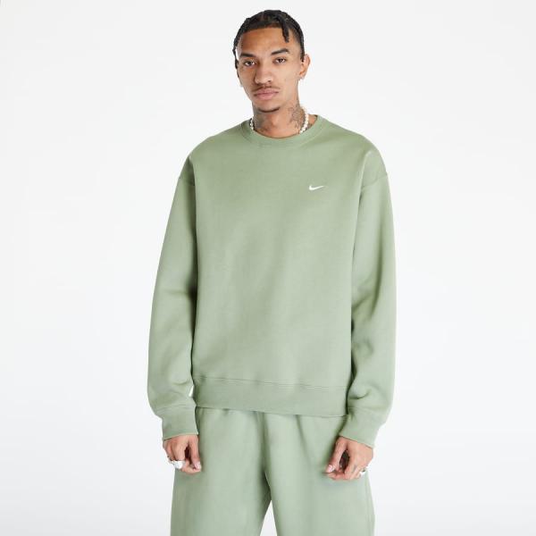 Nike Lab Solo Swoosh Men's Fleece Crew Oil Green/ White