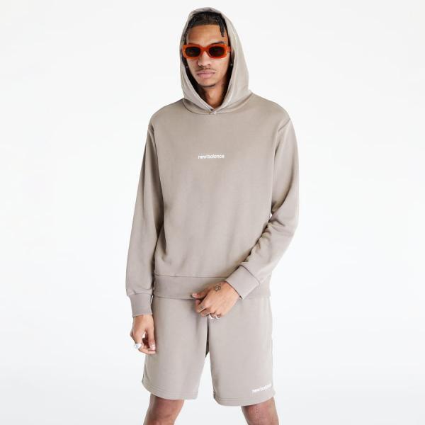 Mikina New Balance Essentials Fleece Hoodie Mushroom