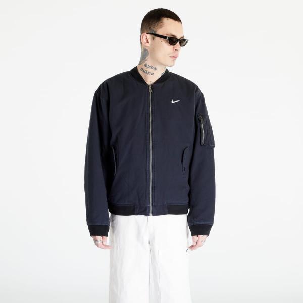 Nike Life Men's Woven Flight Jacket Black/ White
