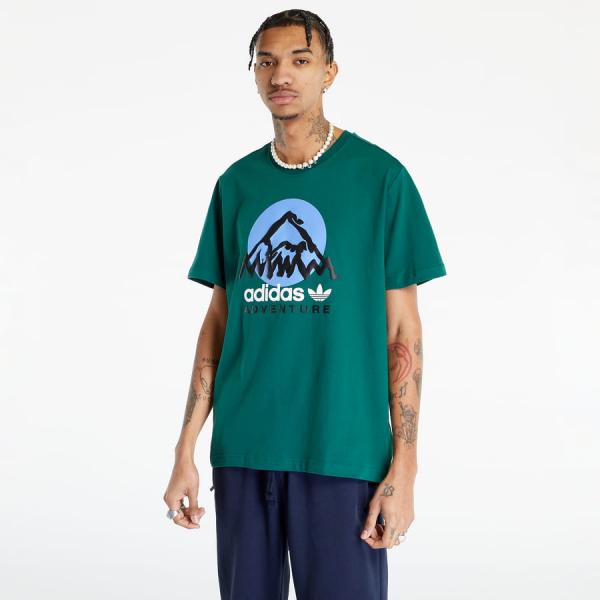 Tričko s krátkým rukávem adidas Originals Adventure Mountain Graphic T-Shirt Dark Green