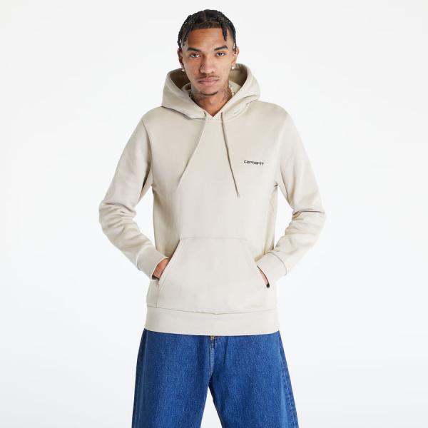 Mikina Carhartt WIP Hooded Script Embroidery Sweat Wall/ Black