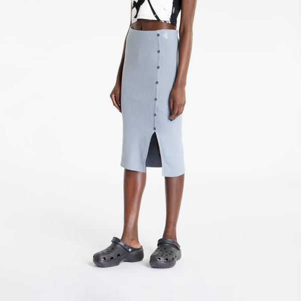 Sukně CALVIN KLEIN JEANS Button Down Skirt Grey S