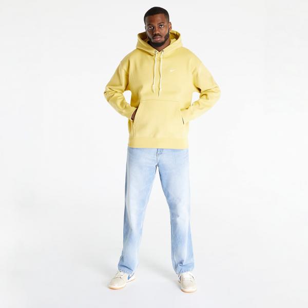 NikeLab Solo Swoosh Fleece Pullover Hoodie Saturn Gold/ White