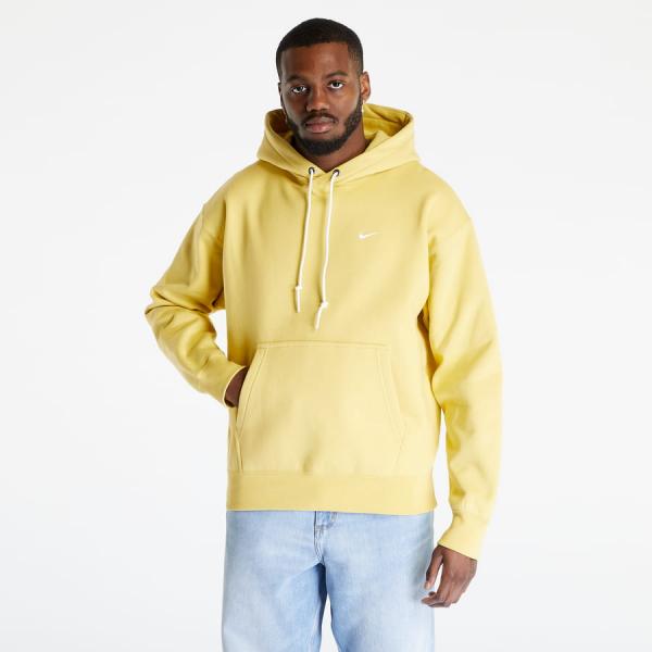 NikeLab Solo Swoosh Fleece Pullover Hoodie Saturn Gold/ White