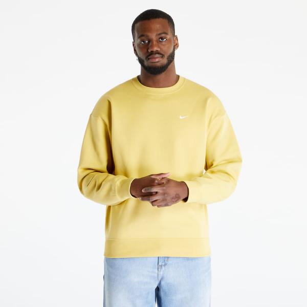 NikeLab Solo Swoosh Men's Fleece Crew Saturn Gold/ White