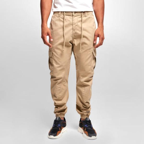 Kalhoty Urban Classics Cargo Jogging Pants Unionbeige S