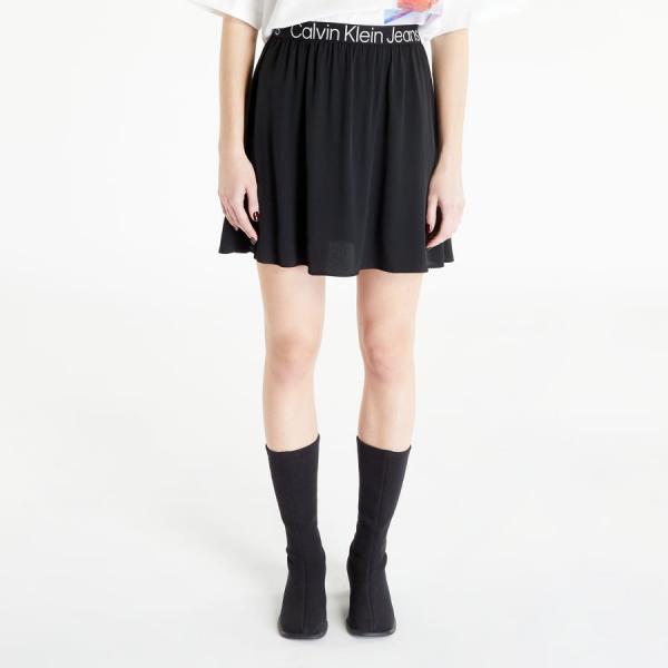 Sukně CALVIN KLEIN JEANS Logo Elastic Mini Skirt Black XS