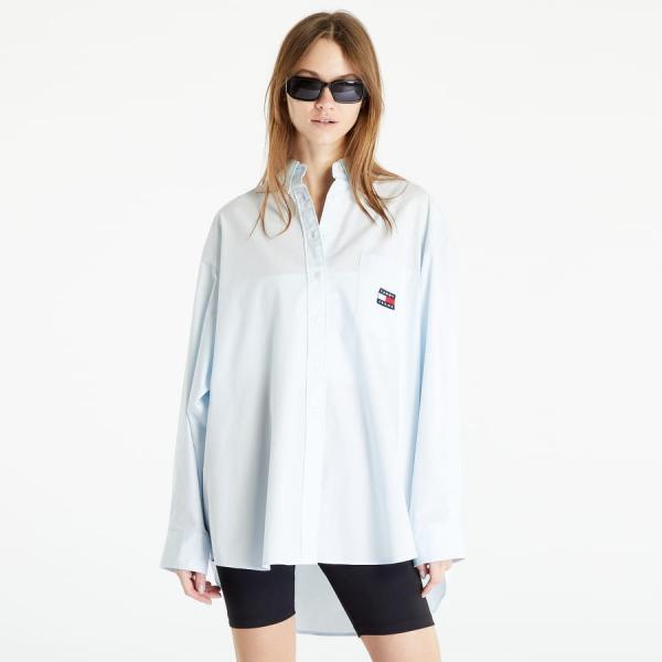 Košile TOMMY JEANS Super Oversized Shirt Shimmering Blue S