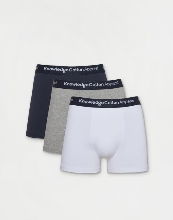 Knowledge Cotton 3-Pack Underwear 1012 Grey Melange S