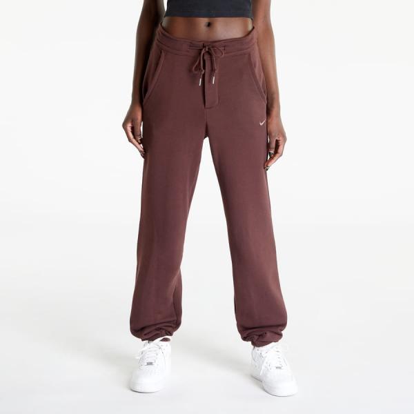 Tepláky Nike Sportswear Modern Fleece Women's High-Waisted French Terry Pants Earth/ Plum Eclipse XS