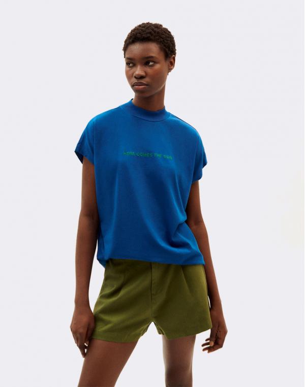 Tričko Thinking MU Heres Comes The Sun Klein T-Shirt KLEIN BLUE