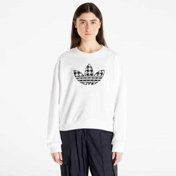 adidas Originals Trefoil Infill Graphic Long Sleeve Crewneck White