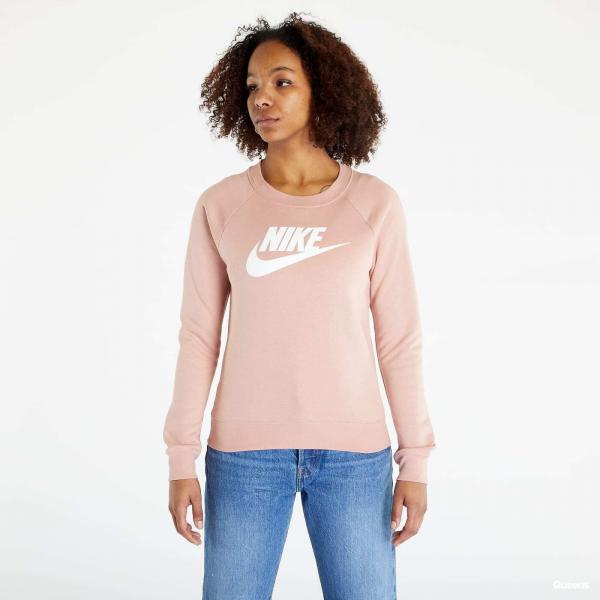 Mikina Nike Sportswear Essential Women's Fleece Crew Rose Whisper/ White S