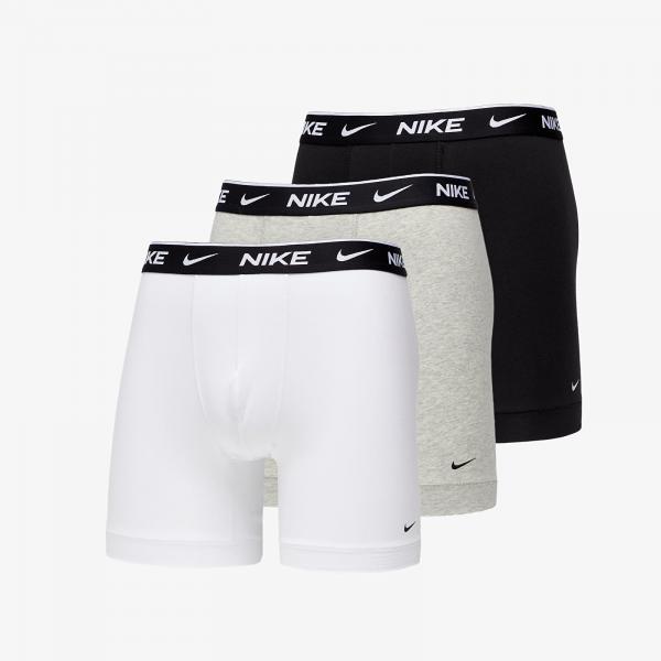 Boxerky Nike Dri-FIT Boxer Brief 3-Pack C/O Black/ Melange Grey/ White S