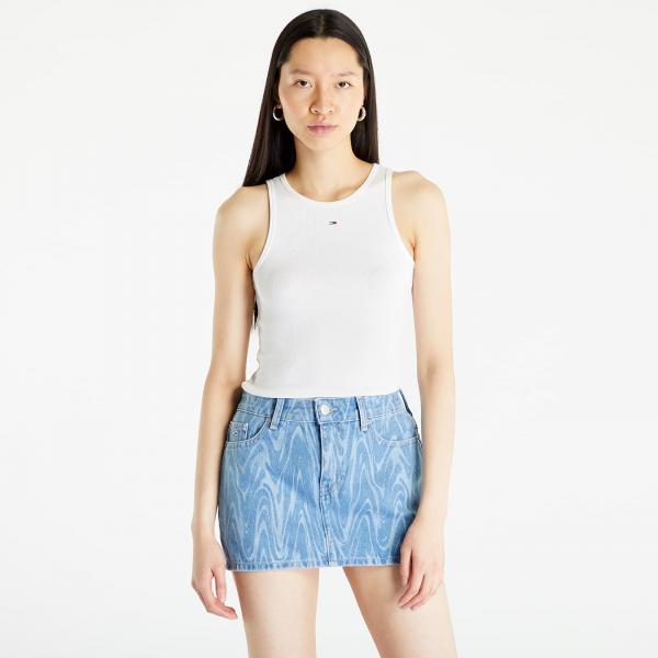 Tommy Jeans Essential Rib Tank Top White