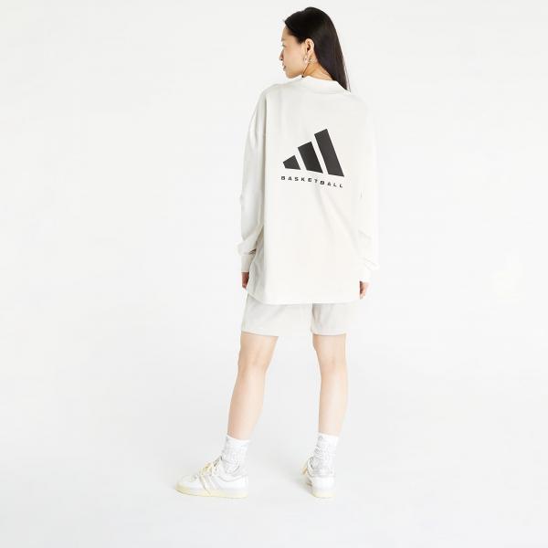 adidas Basketball Long Sleeve Tee UNISEX Cloud White