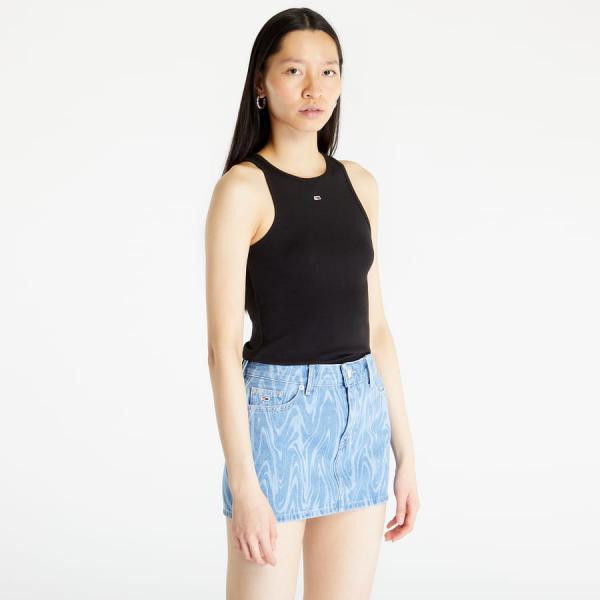 TOMMY JEANS Essential Rib Tank Top Black