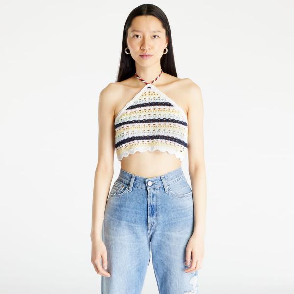 Top TOMMY JEANS Summer Crochet Top Lemon Zest/ Multi L