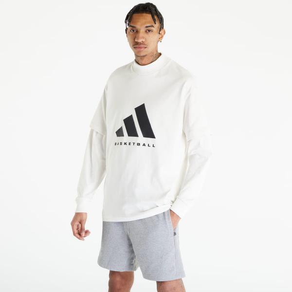 Tričko s krátkým rukávem adidas Performance Basketball Tee UNISEX Cloud White