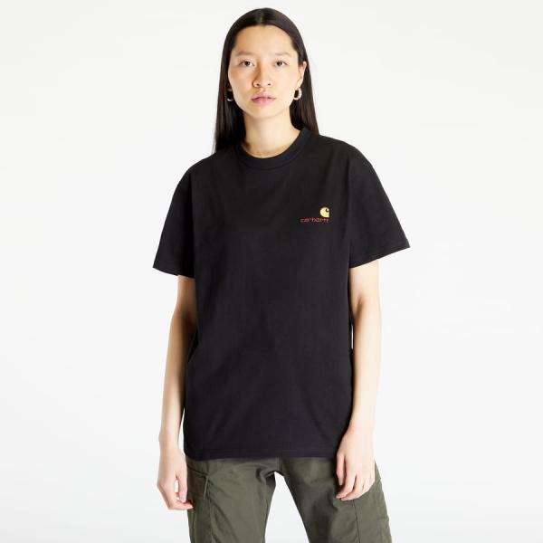 Tričko s krátkým rukávem Carhartt WIP American Script Short Sleeve T-Shirt UNISEX Black