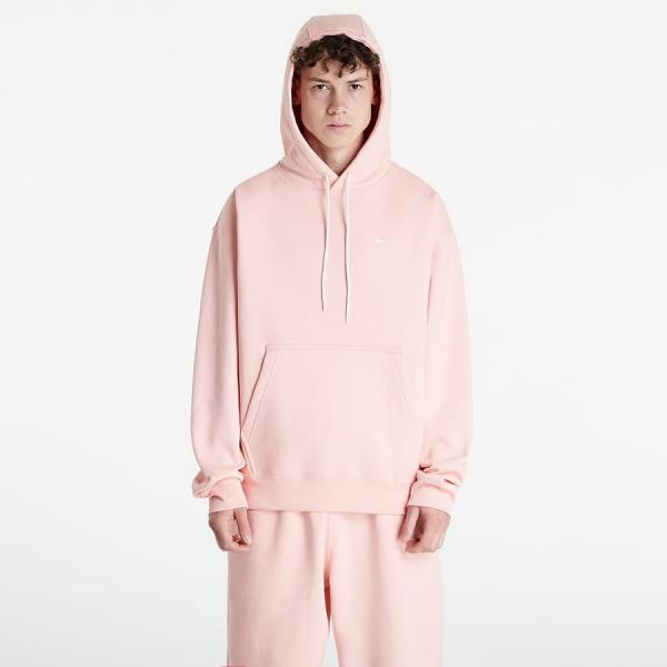 Nike Lab Solo Swoosh Men's Fleece Hoodie Bleached Coral/ White