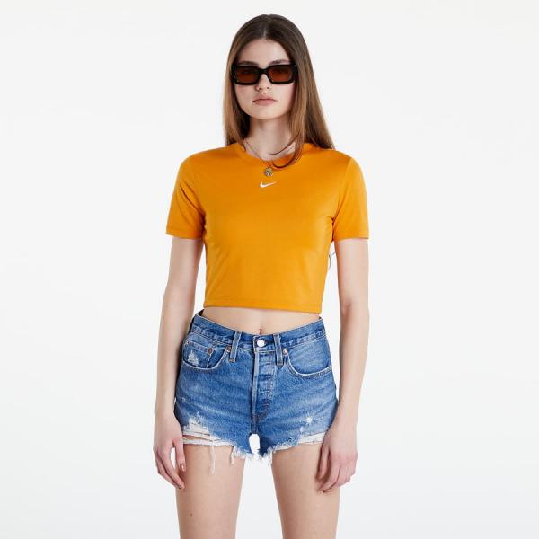Nike Sportswear Essential Women's Crop Top Light Curry/ White